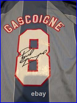 Paul Gascoigne Signed England Shirt Printed Autograph