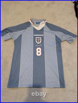 Paul Gascoigne Signed England Shirt Printed Autograph