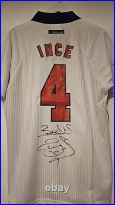 Paul Ince Hand Signed England Shirt