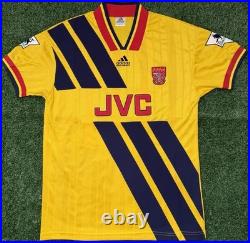 Paul Merson Hand Signed Arsenal 1992-94 Away Shirt with EXACT VIDEO PROOF & COA