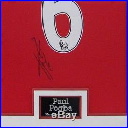Paul Pogba FRAMED & Signed Manchester United F. C. Jersey Genuine AFTAL COA