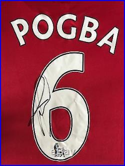 Paul Pogba Hand Signed Manchester United Shirt 2016/17 Premier League New Proof