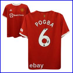 Paul Pogba Signed Manchester United Home Soccer Jersey #6 with Beckett COA