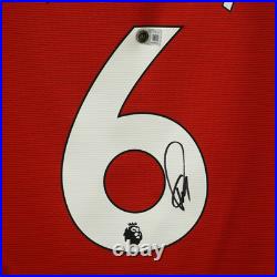 Paul Pogba Signed Manchester United Home Soccer Jersey #6 with Beckett COA