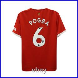 Paul Pogba Signed Manchester United Home Soccer Jersey #6 with Beckett COA