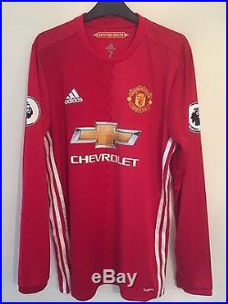 Paul Pogba Signed Match Issue/worn Manchester United Shirt With Coa Adidas