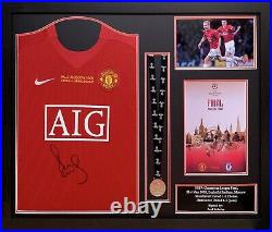 Paul Scholes Framed Signed Manchester United Champions League Football Shirt