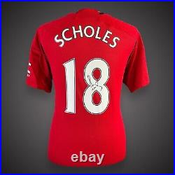 Paul Scholes Hand Signed Manchester Untied Football Shirt With COA £199