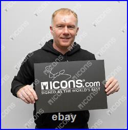 Paul Scholes Official UEFA Champions League Back Signed and Hero Framed Manchest