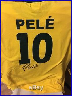 Pele Back Signed Brazil Name & Number Shirt From Our Own Signing With Coa £175