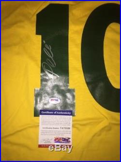 Pele Brazil Brasil Autographed Signed Jersey PSA/DNA Certified