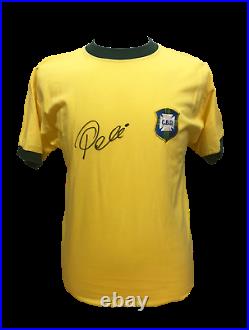 Pele Signed Brazil 1970 Football Shirt See Proof & Coa Fifa World Cup Winner