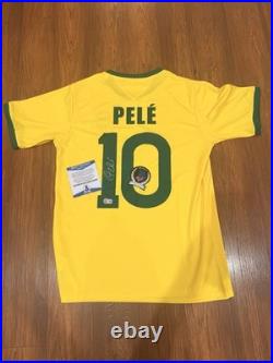 Pelé Signed Brazil National Team Soccer Jersey Original BAS COA