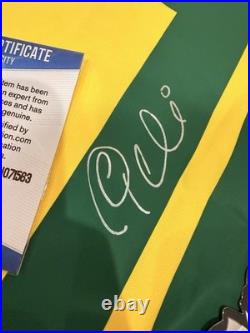 Pelé Signed Brazil National Team Soccer Jersey Original BAS COA