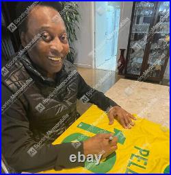 Pele Signed Brazil Shirt 1970 Style Number 10 Autograph Jersey