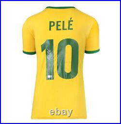 Pele Signed Brazil Shirt 1970 Style Number 10 Gift Box Autograph Jersey