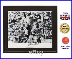 Pele Signed Framed 20 Photograph Full Signature Sports Football Memorabilia