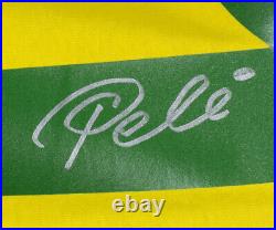 Pele Signed Yellow Brazil Soccer Jersey BAS
