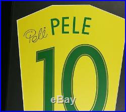 Pele and Maradona Signed Shirt Display with COA