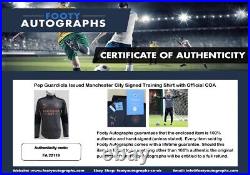 Pep Guardiola Issued Manchester City Signed Training Shirt Official COA V RARE