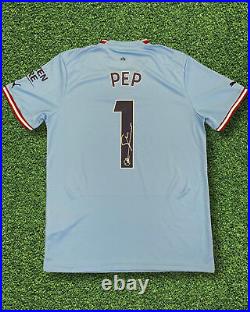 Pep Guardiola Signed Manchester City 2022/23 Pep 1 Home Shirt
