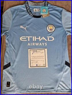 Pep Guardiola Signed Manchester City 2024/25 Home Shirt With COA