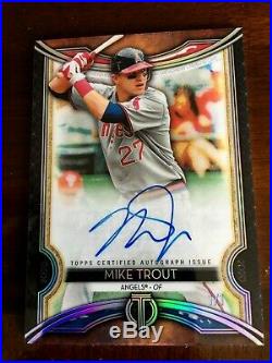 Perfect 2020 Topps Tribute Mike Trout Auto Signed 1/1 Los Angeles Angels