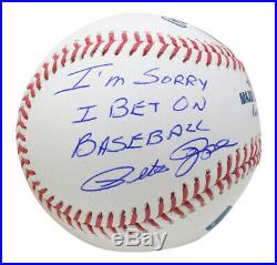 Pete Rose Signed Rawlings MLB Baseball I'm Sorry I Bet On Baseball Inscribed JSA