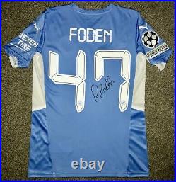 Phil Foden Manchester City Signed Shirt Inc. Official Numbered Hologram COA