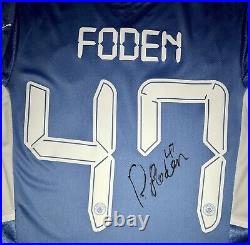 Phil Foden Manchester City Signed Shirt Inc. Official Numbered Hologram COA