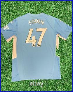 Phil Foden Signed 21/22 Man City Home Shirt 2