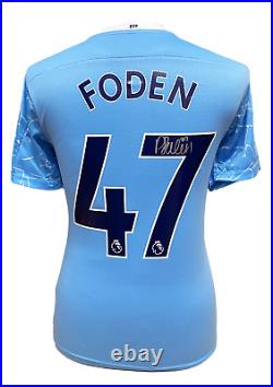 Phil Foden Signed Manchester City 2019/20 Football Shirt See Proof + Coa