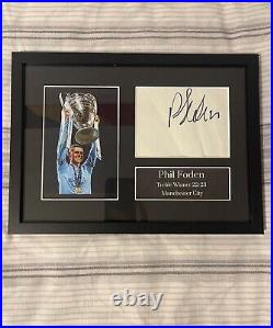 Phil Foden Signed Montage Frame? Comes With COA & Selfie Proof