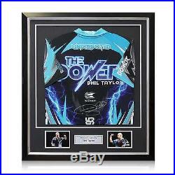 Phil The Power Taylor Signed 2017 Darts Shirt Autographed Memorabilia Framed