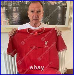 Phil Thompson Signed Liverpool Shirt Shankly Tee Gift Box Autograph