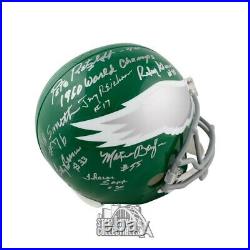 Philadelphia Eagles Autographed 1960 World Champs Full-Size Football Helmet JSA