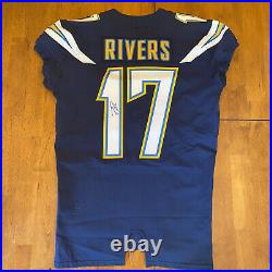 Philip Rivers Signed Autographed Game / Team Issued Chargers Jersey 2017 PSA COA