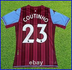 Philippe Coutinho Signed Aston Villa 2021/22 Home Shirt