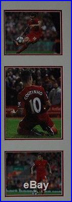Philippe Coutinho Signed & Framed Shirt Liverpool FC Genuine Autograph AFTAL COA