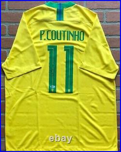 Philippe Coutinho autograph signed World Cup authentic jersey Brazilian Beckett