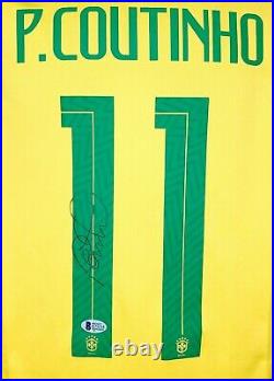 Philippe Coutinho autographed signed World Cup authentic jersey Brazilian Becket
