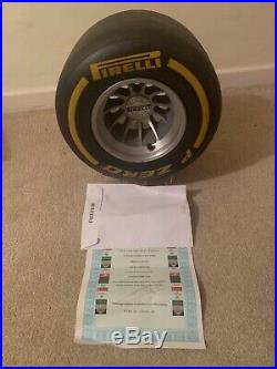 Pirelli F1 Tyre Wind Tunnel Test Wheel Signed Lewis Hamilton Soft Compound