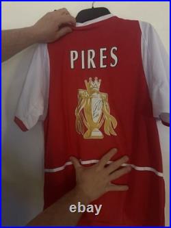 Pires Signed Invisible Season Arsenal Shirt with COA