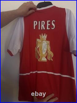 Pires Signed Invisible Season Arsenal Shirt with COA