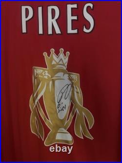 Pires Signed Invisible Season Arsenal Shirt with COA