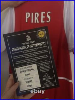 Pires Signed Invisible Season Arsenal Shirt with COA