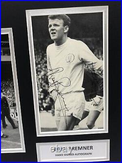RARE Billy Bremner Leeds United Signed Photo Display + COA AUTOGRAPH LUFC