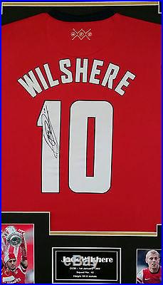 RARE Jack Wilshere of Arsenal Signed Champions League Shirt Autograph Display