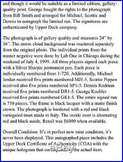 RARE UDA COA LE Jordan Pippen Rodman Auto Signed Upper Deck Museum Framed Bulls