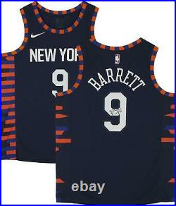 RJ Barrett New York Knicks Signed Nike Navy 2019-20 City Edition Swingman Jersey